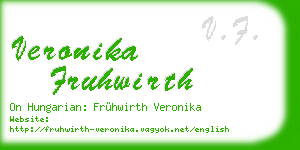 veronika fruhwirth business card