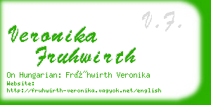veronika fruhwirth business card